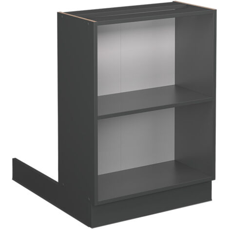 Îlot de cuisine Fame-Line, Anthracite, 60 cm sans plan de travail, Vicco