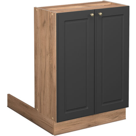 Îlot de cuisine Fame-Line, Anthracite-or, 60 cm sans plan de travail, Vicco