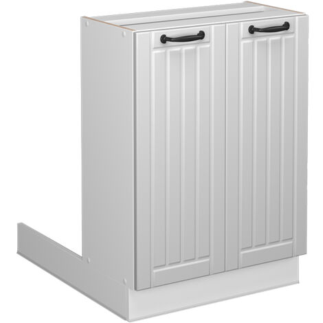 Meuble Bas De Cuisine R-Line Vicco 40 Cm - Blanc Campagne/Anthracite, Sans Plan De Travail, Modulable
