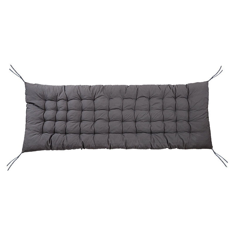 ILoveMilan Banc de jardin inclinable dossier dossier coussin 1 siège Grand Comfort 180 x 70cm gris