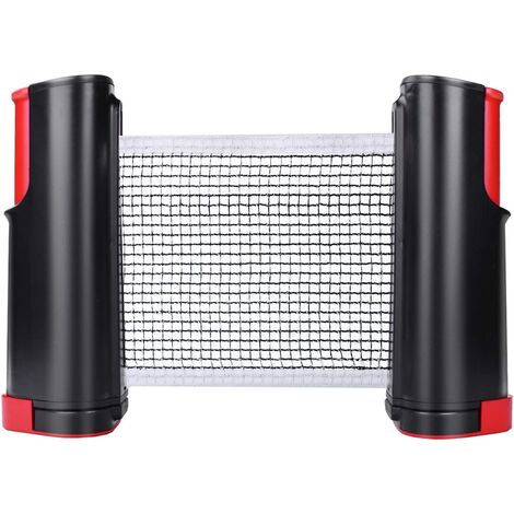 ILoveMilan Filet de ping-pong rétractable avec support, parfait pour une table de ping-pong, un bureau, une cuisine ou une table de salle à manger