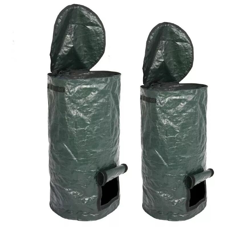 ILoveMilan Sacs de Compost de Jardin Sacs de déchets de Jardin réutilisables, bac à Compost Organique écologique avec Couvercle adapté à la Cuisine,