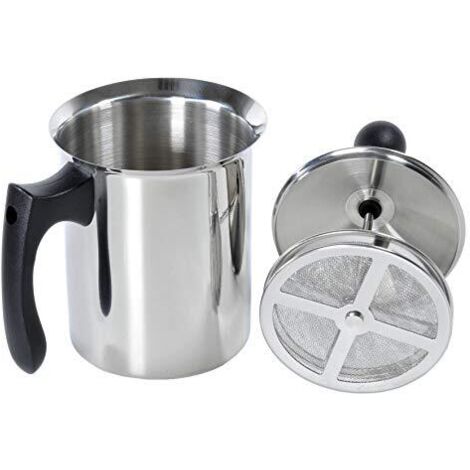 ILSA Breakfast Cappucciniera, Montalatte, Doppio Filtro, Acciaio Inox 18/10, Tazze 6, cl 80