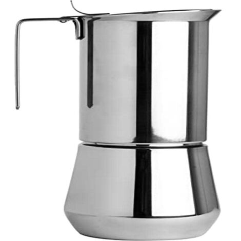 ILSA Caffettiera Espresso Turbo Express, Acciaio Inox 18/10, Tazza 1, Capacità 10 cl