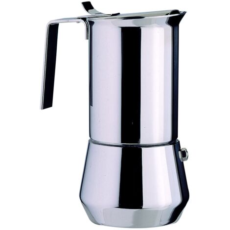 ILSA Caffettiera Espresso Turbo Express, Acciaio Inox 18/10, Tazze 9, Capacità 60 cl