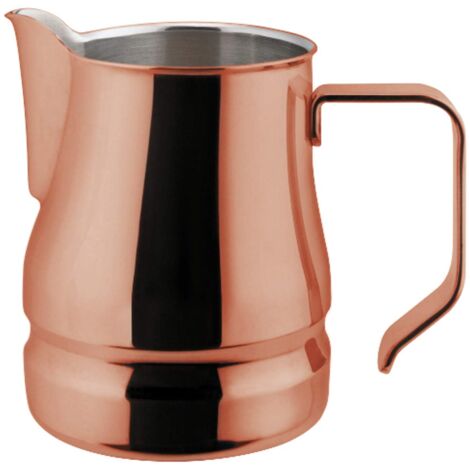 ILSA Lattiera Evolution per Cappuccino e Latte Art, Acciaio Inox 18/10, Color Rame, Tazze 3, Capacità 35 cl