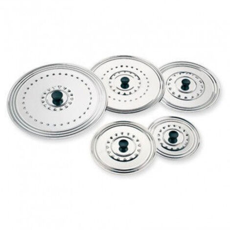 ILSA Tapas de acero inoxidable para sartenes de distintos diámetros de Ø44cm a Ø52cm color cromo