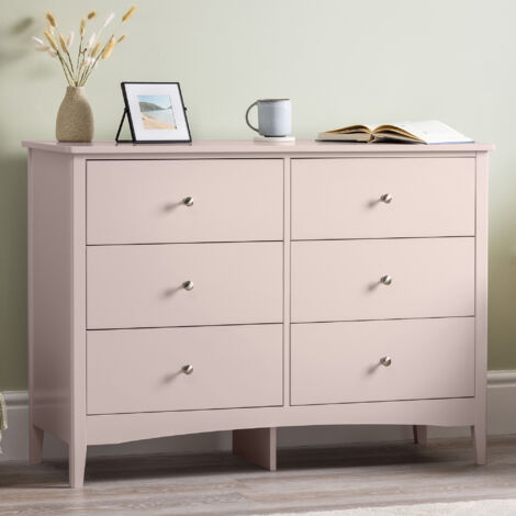 Ilsington Pink 6 Drawer Chest of Drawers