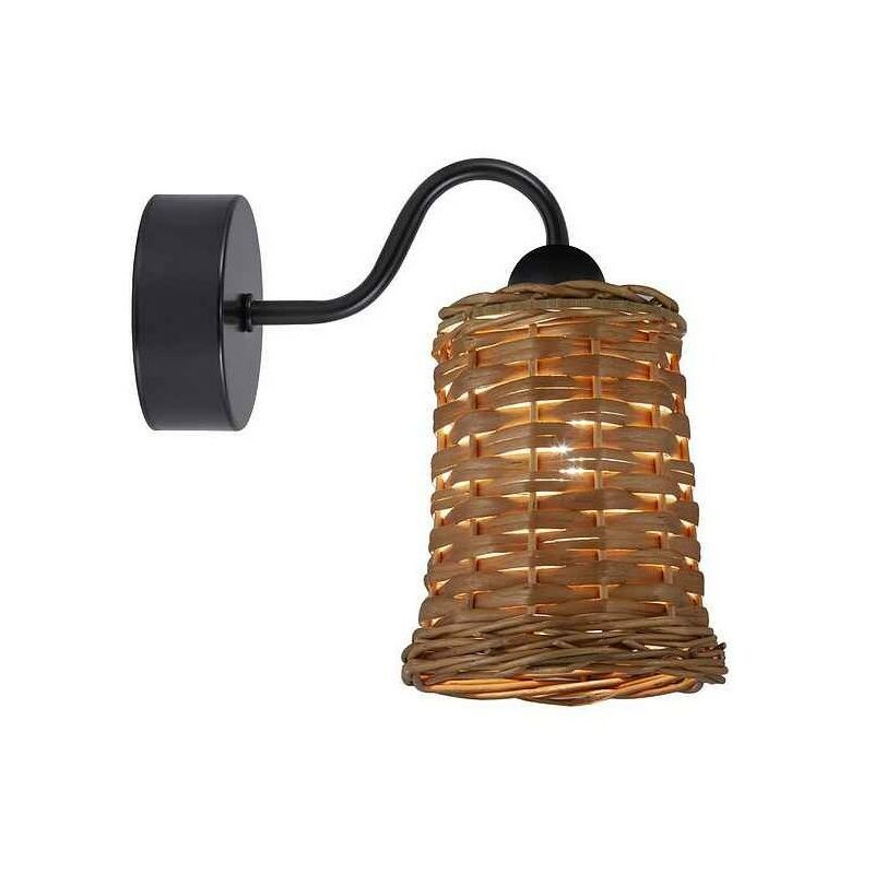 

Iluminación de pared AITANA aplique con pantalla mimbre marron - AJP