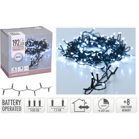 ILUMINACION 192 LED BCO. C/BATERIA -