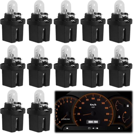 Iluminación de instrumentos para Twingo, 12 piezas, bombillas LED T5, 1,2 W – repuesto para iluminación de velocímetro e instrumentos
