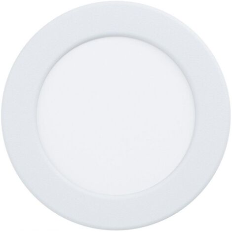 Iluminación empotrable Eglo Fueva 5 Forma Redonda Ø 11 cm. Cocina y baño. Estilo moderno. Acero y Plástico. Color blanco