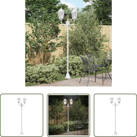 Iluminación exterior -  Luz de Jardín 68 x 20 x 235 cm Aluminio y Cristal