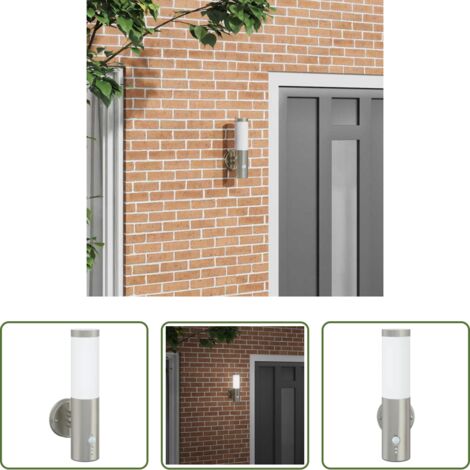 Iluminación exterior -  Luz de pared exterior Plateado 15 x 7,5 x 33 cm