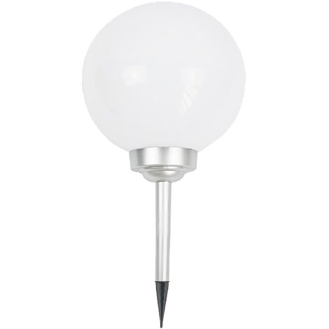 Iluminación jardín esfera solar LED - 30 x 63 cm - blanco - Blanco
