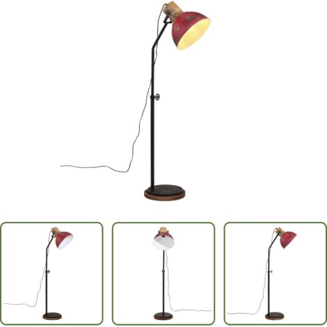 Iluminación -  Lámpara de pie rojo desgastado 25 W E27 30x30x100-150 cm