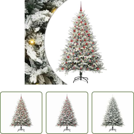 Iluminación LED -  Árbol de Navidad Artificial Pre-iluminado con Juego de Bolas