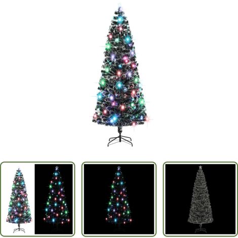 Iluminación LED -  Árbol de Navidad preiluminado con soporte y LED fibra óptica 240 cm