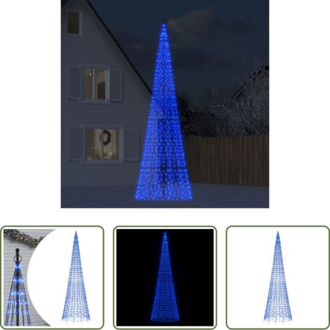 Iluminación navideña exterior -  Árbol de Navidad 1534 LED azul 500 cm