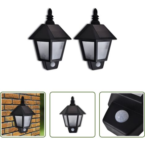 Iluminación solar -  Lámpara de pared solar con sensor de movimiento 2 unidades