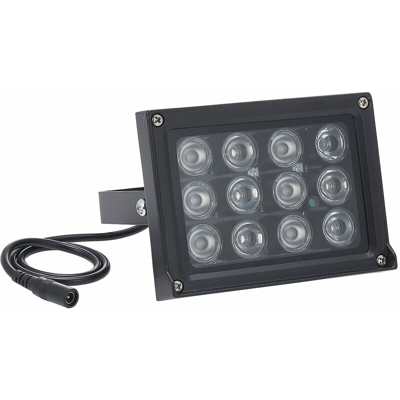 

Happyshopping - Iluminador infrarrojo, 12pcs Array IR LEDS Iluminador IR, para camara de seguridad CCTV,Negro