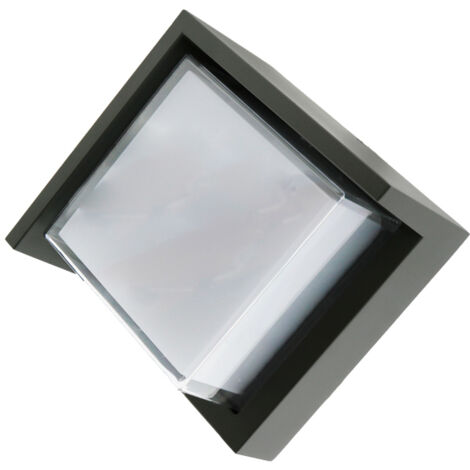 IluminaShop - Aplique de Pared LED Cinza 12W IP54 Blanco Neutro 4000K
