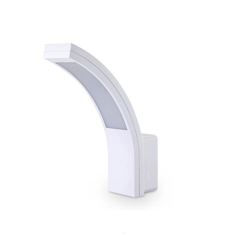 IluminaShop - Aplique de Pared LED Curve White 15W Blanco IP54 Blanco Calido 3000K