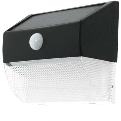 IluminaShop - Aplique LED Solar 3W Con Sensor Movimiento IP44  Blanco Neutro 4500K