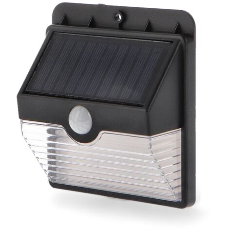 IluminaShop - Aplique LED Solar 3W Con Sensor Movimiento IP44  Blanco Neutro 4500K