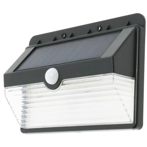 IluminaShop - Aplique LED Solar 4W Con Sensor Movimiento IP44  Blanco Neutro 4500K