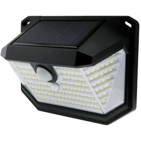 IluminaShop - Aplique LED Solar 4W Con Sensor Movimiento IP65 (Pack 2 Unidades)  Blanco Frio 6500K