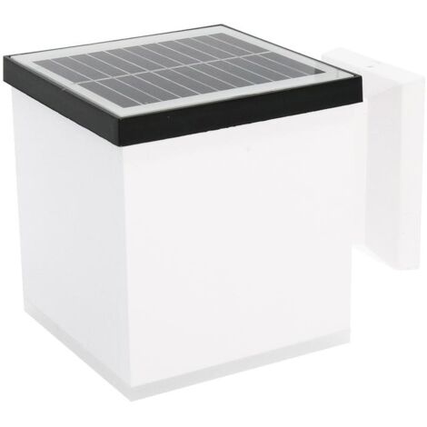 IluminaShop - Aplique LED Solar Jano Cuadrado 1W con Sensor Crepuscular IP65  Blanco Neutro 4500K