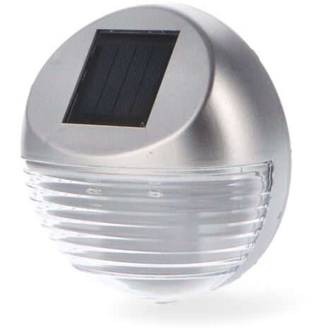 IluminaShop - Aplique LED Solar Round 3W Con Sensor Crepuscular IP44  Blanco Neutro 4500K