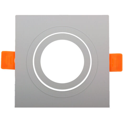 IluminaShop - Aro Basculante Cuadrado Blanco para GU10/MR16
