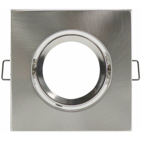IluminaShop - Aro Basculante Cuadrado Niquel para GU10/MR16