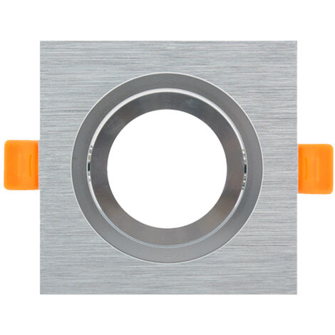 IluminaShop - Aro Basculante Cuadrado Niquel para GU10/MR16