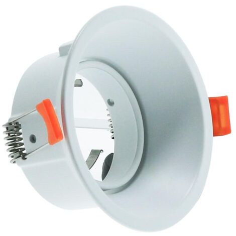 IluminaShop - Aro Basculante Deep Redondo Blanco para GU10/MR16