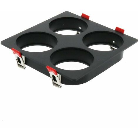 IluminaShop - Aro de Empotrar Negro Para 4 Modulos 10W Serie Cobfix