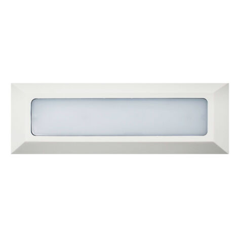IluminaShop - Baliza de Superficie LED Long Rectangular Blanca 5W IP54  Blanco Calido 3000K