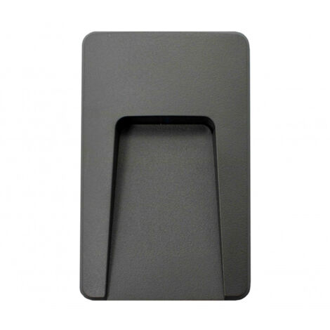 IluminaShop - Baliza de Superficie Led Wall High Negro 3W IP65  Blanco Calido 3000K