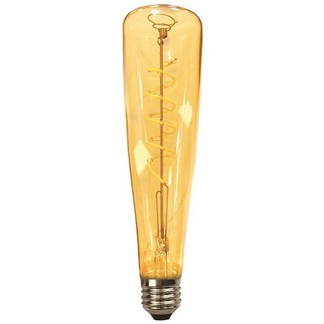 IluminaShop - Bombilla LED Botella Filamento E27 4W Ambar  Blanco Calido 2300K