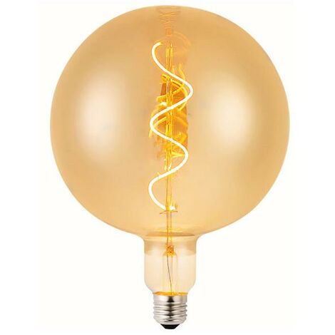 IluminaShop - Bombilla LED Filamento E27 G200 4W Ambar  Blanco Calido 2300K