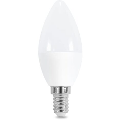 IluminaShop - Bombilla LED Vela C37 E14 6W  Blanco Frio 6000K