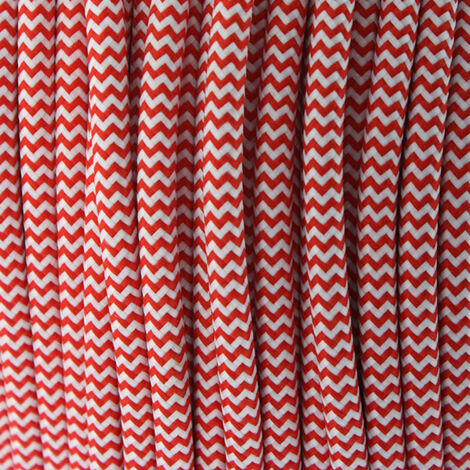 IluminaShop - Cable Textil Rojo/Blanco (25 Metros)