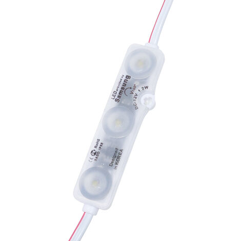 IluminaShop - Cadena de 20 Modulos de 3 LED SMD Samsung 12V DC 12W  Blanco Frio 6000K