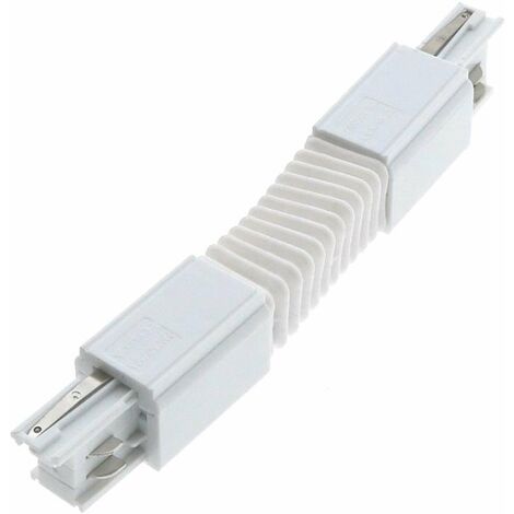 IluminaShop - Conector en Linea Flexible Para Carril Trifasico Blanco