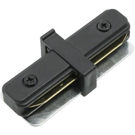 IluminaShop - Conector en Linea para Carril Monofasico Negro