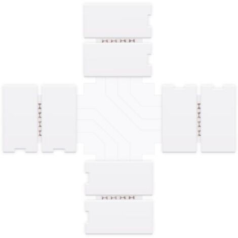 IluminaShop - Conector Rapido Tipo X Tira LED RGB SMD5050 12/24VDC