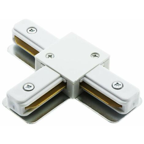 IluminaShop - Conector tipo T para Carril Monofasico Blanco
