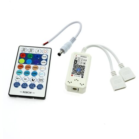 IluminaShop - Controlador WIFI para Tiras LED 12/24V LED RGB+CCT con Control Remoto y App